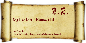 Nyisztor Romuald névjegykártya